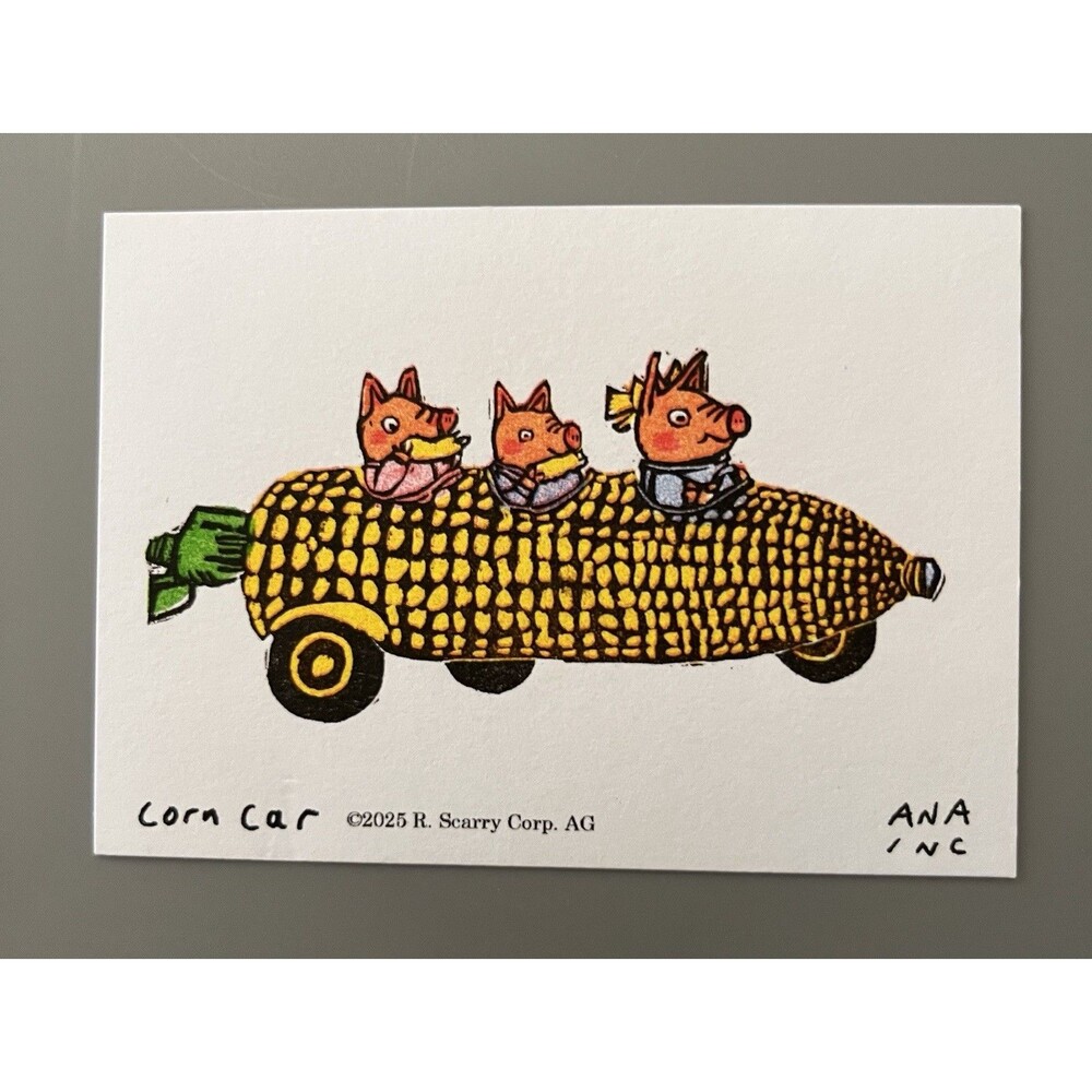 Ana Inciardi Mini Prints Richard Scarry Corn Car